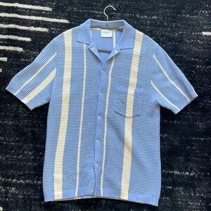 Percival Adaman Breeze knit button down shirt